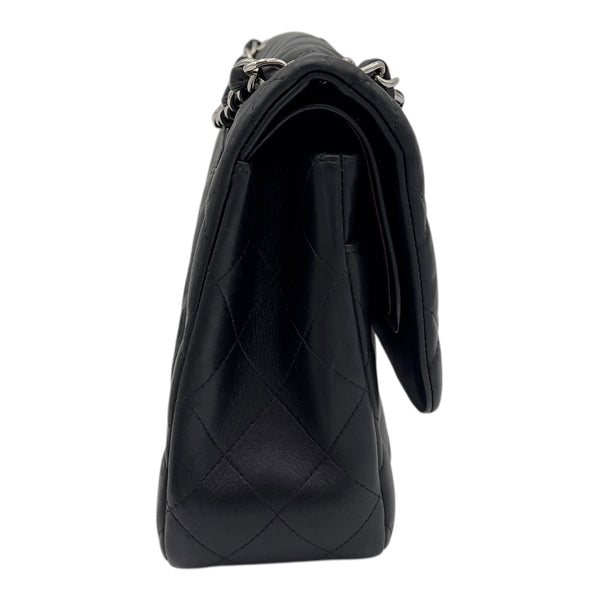 Classic Shoulder Bag Jumbo Silver in Lambskin, Silver hardware