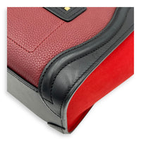 Luggage Crossbody Bag Nano Red in Calfskin, Gold hardware