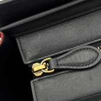 Luggage Crossbody Bag Nano Red in Calfskin, Gold hardware