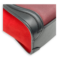 Luggage Crossbody Bag Nano Red in Calfskin, Gold hardware