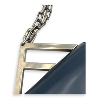 First Sight Top Handle Bag Blue in Calfskin, Silver hardware