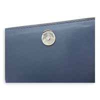 First Sight Top Handle Bag Blue in Calfskin, Silver hardware