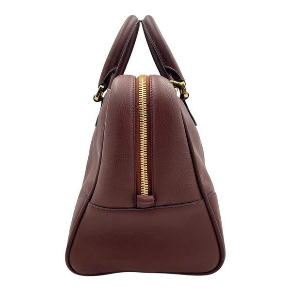 Amazona Top Handle Bag 75 Red in Calfskin, Gold hardware