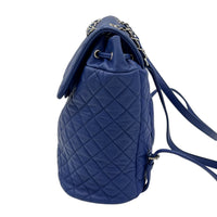 Urban Spirit Backpack Blue in Lambskin, Silver hardware