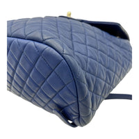 Urban Spirit Backpack Blue in Lambskin, Silver hardware