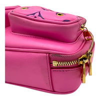 Utility Shoulder Bag Pink in Calfskin, Gold hardware