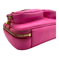 Utility Shoulder Bag Pink in Calfskin, Gold hardware