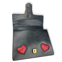 GG Marmont Shoulder Bag Black in Calfskin, Gold hardware