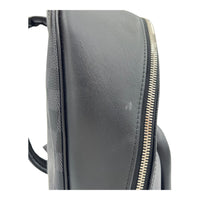 Josh Backpack Black in Coated Canvas, Silver hardware