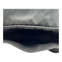 District Messenger PM Black in Coated Canvas, Silver hardware