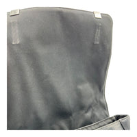 District Messenger PM Black in Coated Canvas, Silver hardware