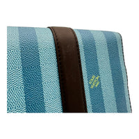 City Keepall Blue Shoulder Bag in Coated Canvas, Silver hardware