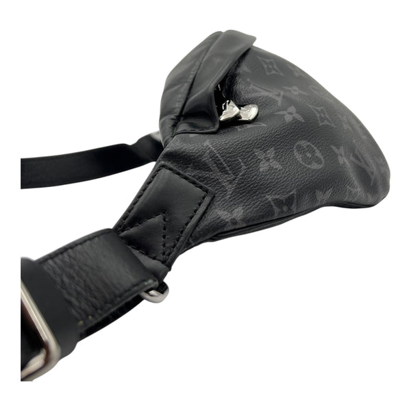 Discovery Bumbag Belt Bag Black in Monogram Coated Canvas, Silver hardware