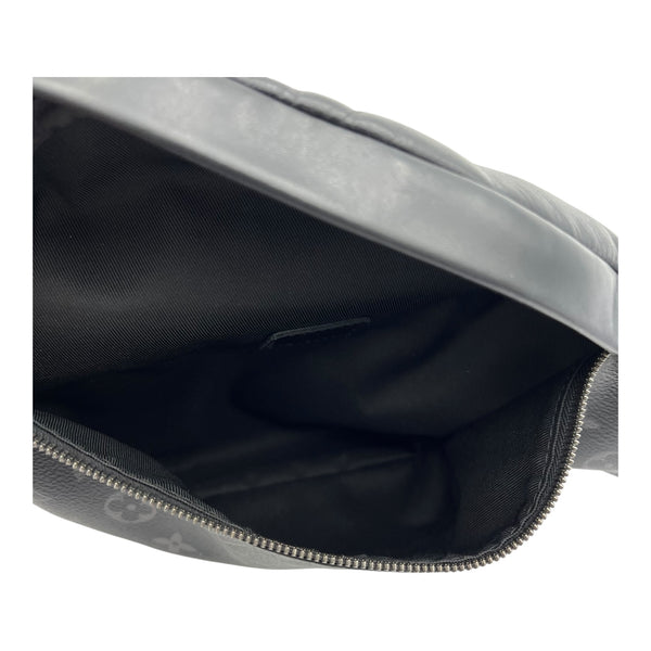 Discovery Bumbag Belt Bag Black in Monogram Coated Canvas, Silver hardware