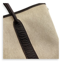 Garden Party 30 Brown Top Handle Bag in Canvas, Palladium hardware