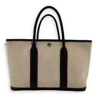 Garden Party 30 Brown Top Handle Bag in Canvas, Palladium hardware