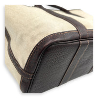 Garden Party 30 Brown Top Handle Bag in Canvas, Palladium hardware
