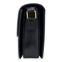 Triomphe Shoulder Bag Black in Calfskin, Gold hardware