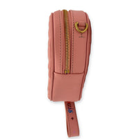 New Wave Love Lock Shoulder Bag Pink in Calfskin, Gold hardware