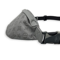 BumBag Belt Bag Grey in Monogram Shadow, Black hardware