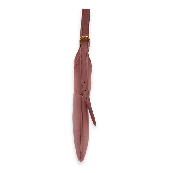 Aphrodite Shoulder Bag Pink in Goat Leather, Gold hardware