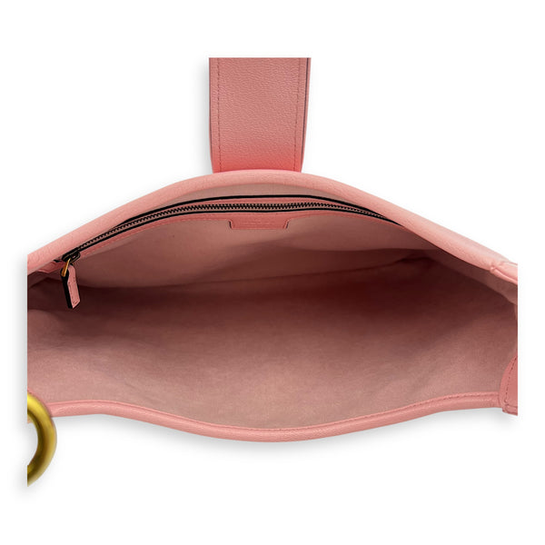 Aphrodite Shoulder Bag Pink in Goat Leather, Gold hardware