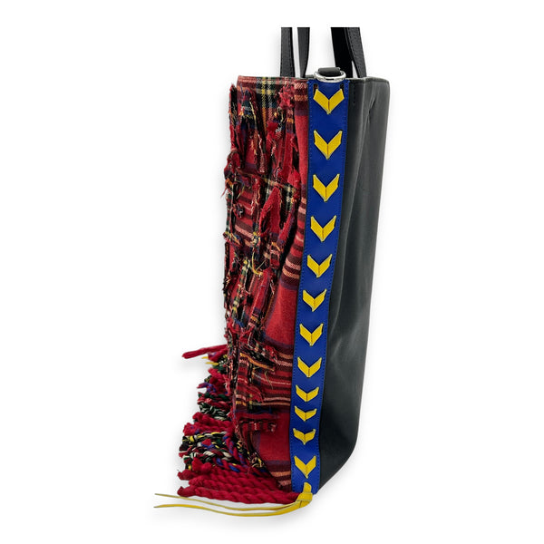 For Salone'18 Tartan Tote Bag Multi-colour in Canvas & Leather, Silver hardware
