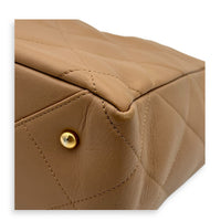 CC Tote Bag Beige in Calfskin, Gold hardware