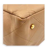 CC Tote Bag Beige in Calfskin, Gold hardware