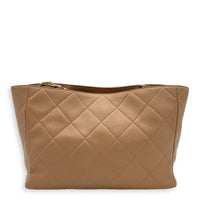 CC Tote Bag Beige in Calfskin, Gold hardware