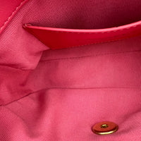 Heart Mini Square Shoulder Bag Pink in Lambskin, Gold hardware