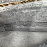 16 Shoulder Bag Blue in Calfskin, Gold hardware
