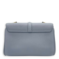16 Shoulder Bag Blue in Calfskin, Gold hardware