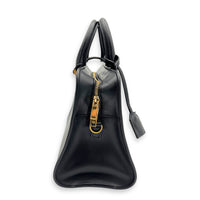 Cabas Top Handle Bag Black in Calfskin, Gold hardware