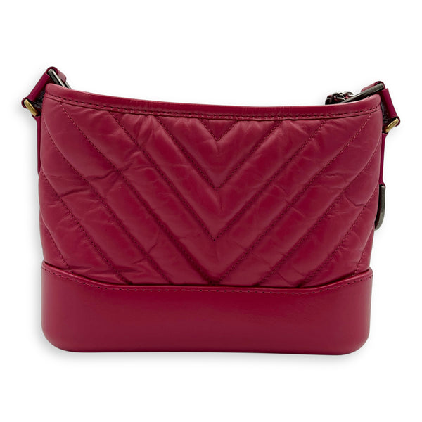 Gabrielle Small Pink Shoulder Bag in Calfskin, Mixed hardware