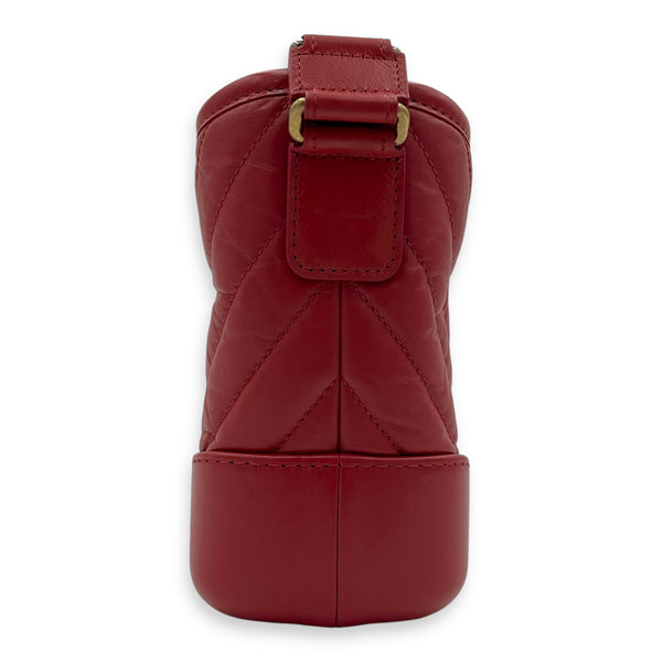 Gabrielle Small Pink Shoulder Bag in Calfskin, Mixed hardware