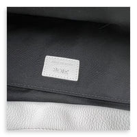 Oblique Backpack White in Canvas, Silver hardware