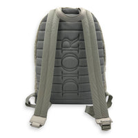 Oblique Backpack White in Canvas, Silver hardware