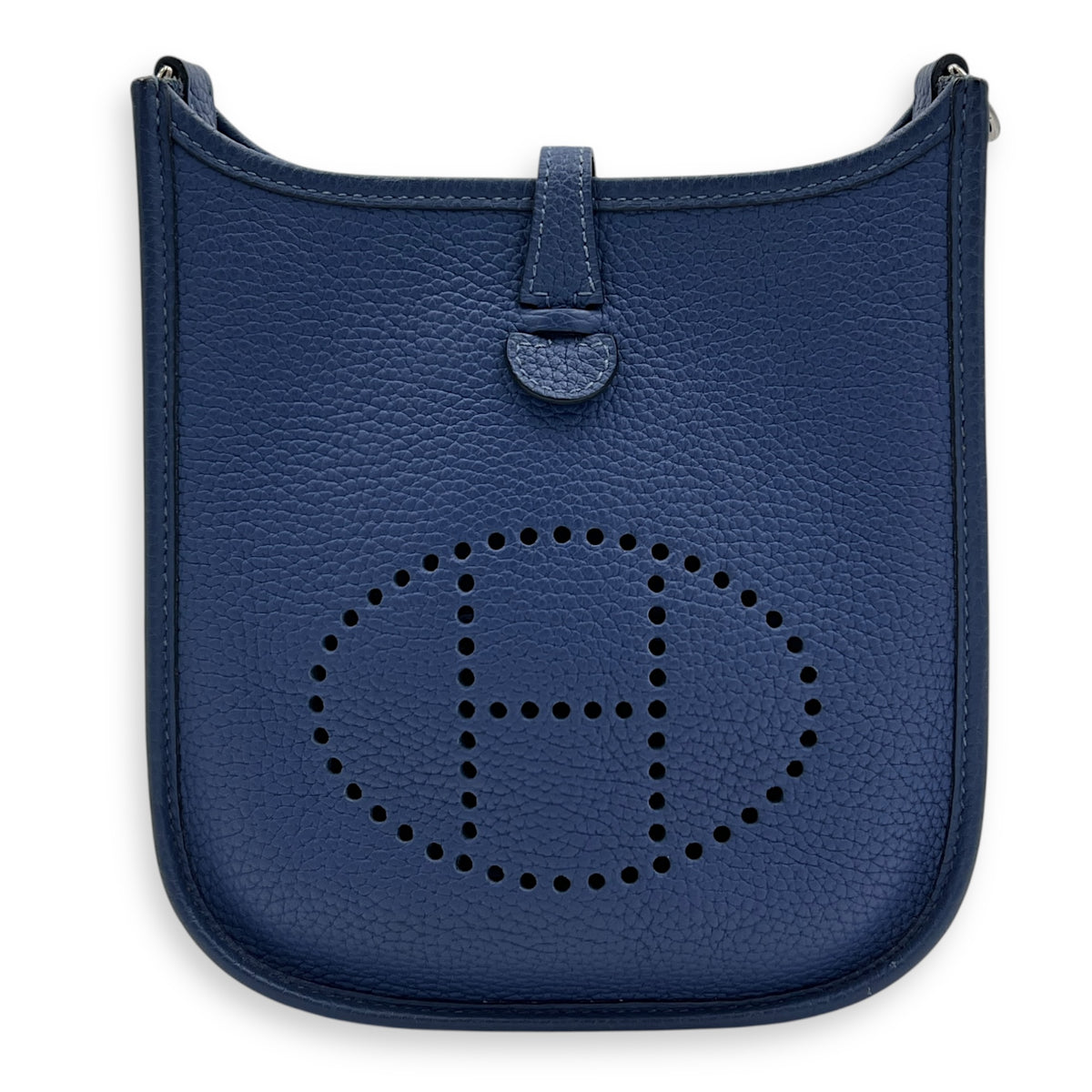 Evelyne Blue in Clemence, Silver hardware