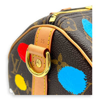 Speedy Bandouliere 25 Brown Top Handle Bag in Monogram Coated Canvas, Gold hardware