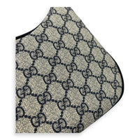 Attache Small Grey Shoulder Bag in Coated Canvas, Silver hardware