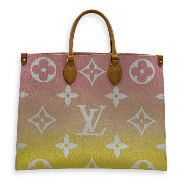 OnTheGo GM Multi-colour Tote Bag in Coated Canvas, Gold hardware