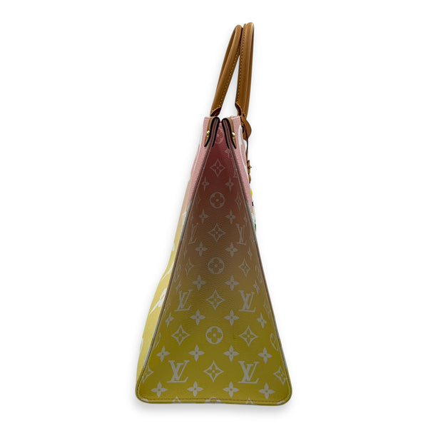OnTheGo GM Multi-colour Tote Bag in Coated Canvas, Gold hardware