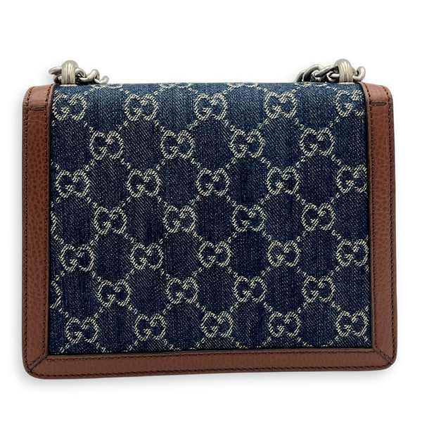 Dionysus Shoulder Bag Blue in Denim, Ruthenium hardware