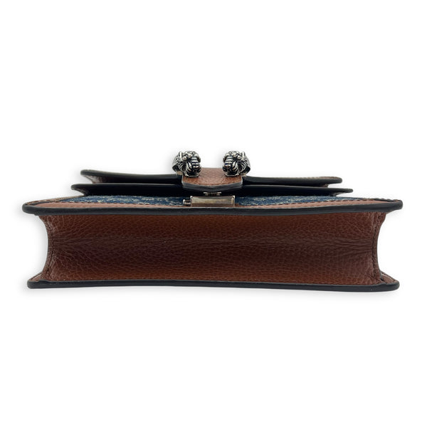Dionysus Shoulder Bag Blue in Denim, Ruthenium hardware