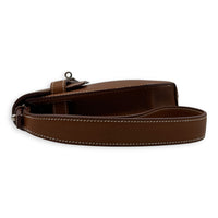 Kelly Brown Clutch in FAUBOURG BARENIA, Palladium hardware