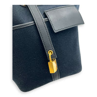 Picotin Cargo 18 Bleu Marine/ Caban Bucket Bag in Denim, Gold hardware