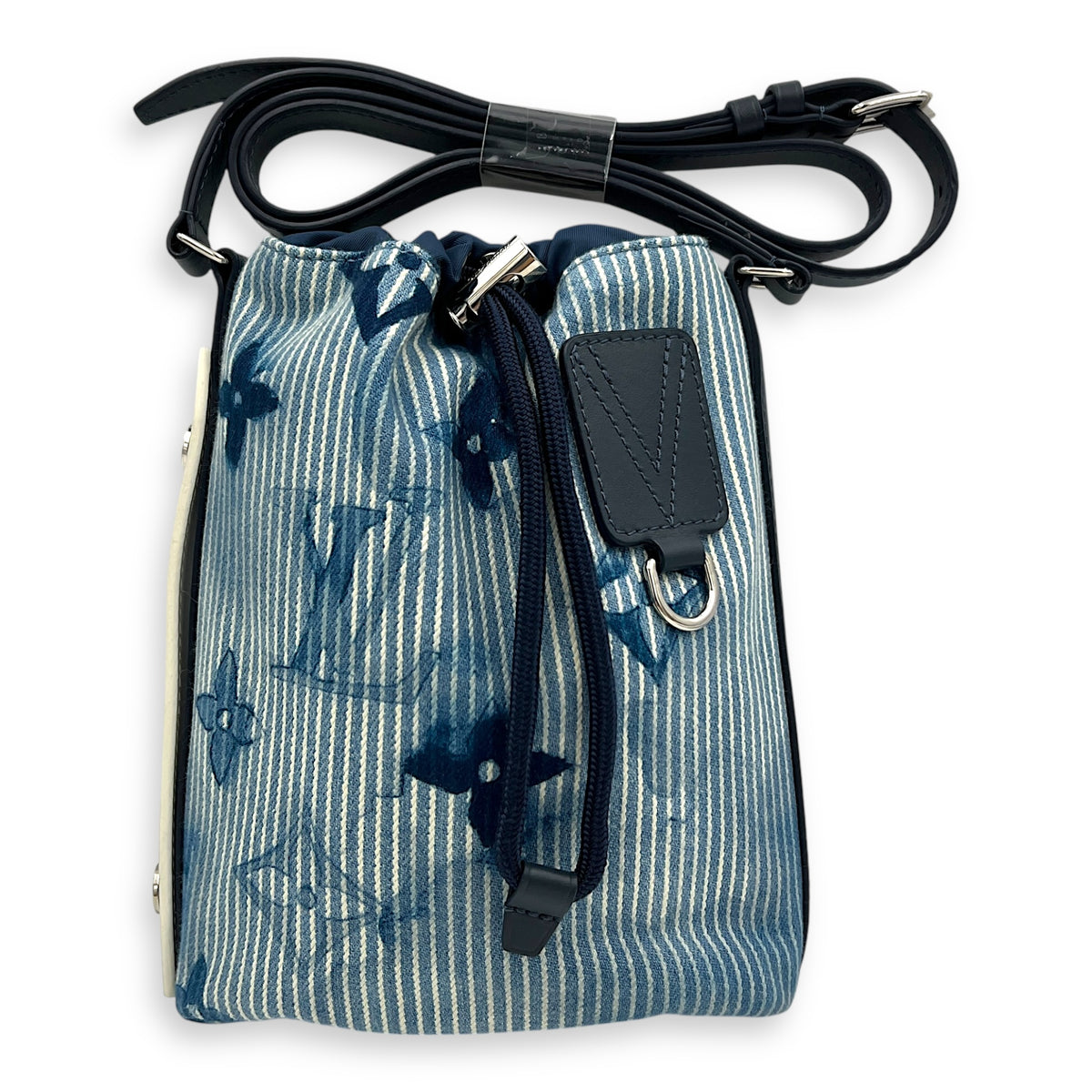 Sac Manin Shoulder Bag Blue in Canvas, Silver hardware