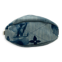 Sac Manin Shoulder Bag Blue in Canvas, Silver hardware