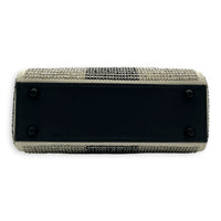 Lady Dior Top Handle Bag Mini White in Calfskin, MATTE BLACK hardware